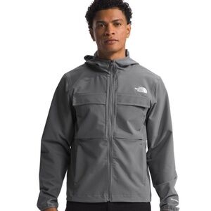 THE NORTH FACE mens willow stretch hoodie jacket smoked pearl size small